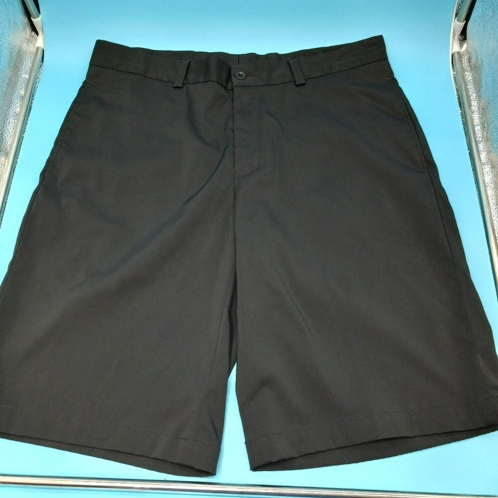 Men's Slazenger‎ Black Dress Golf Shorts Polyester Spandex Flat Front Si…